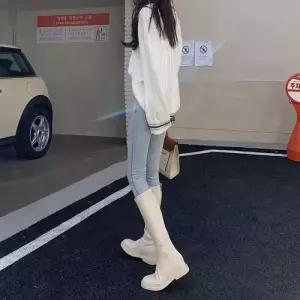 캐주얼 팬츠 남성 스판 스키니 봄가을 청바지 슬림핏 하이웨스트 앵클 8부 MODU3