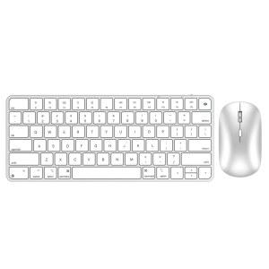 Mac용 블루투스 키보드 및 마우스 충전식 미니 사이즈 초슬림 조용한 타이핑 4레벨 DPI 무선 Mac Air / 와 호환되는