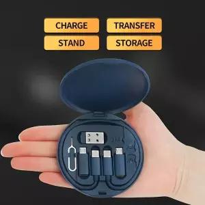 [호환] 멀티 USB C 타입-C 충전 어댑터 케이블 키트 C-조명 변환 세트 A 및 타입-마이크로C 타입조명 60W