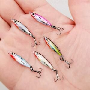 마이크로 크기 철판 미끼 1.5/3/5g 3D 미니 VIB 금속 캐스트 지그 스푼 Pesca 물고기 스팽글 낚시 인공