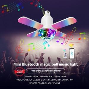 미니 블루투스 매직볼 뮤직 라이트 가정용 무선 + RGB 색상 변경 네잎 조명