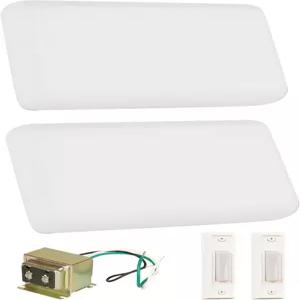 흰색 버튼 2개와 T1615 트랜스포머가 장착된 크래프트메이드 CK1002-W 빌더 차임 키트