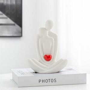 1피스 커플 포옹 동상 장식품, 발렌타인데이 선물, 거실, 사무실, 공부 책상 장식에 적합, 크리스마스, 추