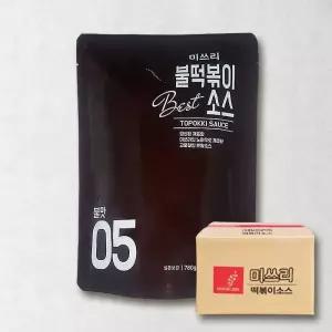 미쓰리 떡볶이 대용량 분말 소스 5단계 불맛 780g 10개 업소용 식자재 국물 떡볶이 양념 가루