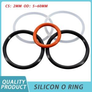 도장 개스킷 두께 CS 2mm OD5mm ~ 60mm 실리콘 O링 절연 실링 원형 와셔  화이트  레드  블랙  15 개  50