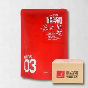 미쓰리 떡볶이 대용량 분말 소스 3단계 매콤한맛 780g 10개 업소용 식자재 국물 떡볶이 양념 가루
