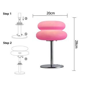 디머블 USB LED 버섯 테이블 램프 미드 센추리 분위기 데스크 나이트 라이트 침실용 모던 침대 옆