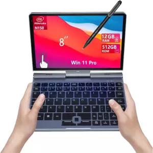 쿠포웨이 8인치 2-in-1 미니 노트북 태블릿 PC N150 최대 3.6GHz 12GB LPDDR5 RAM SSD Win 11 Pro