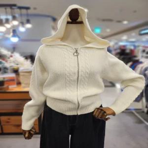 펄 꽈배기 후드 가디건 A25SW5423