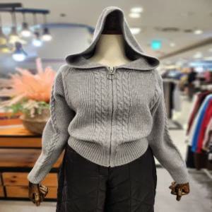 펄 꽈배기 후드 가디건 A25SW5423