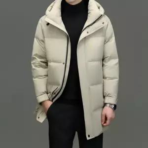 화이트 가을 겨울 캐주얼 남성용 깔끔한 다운 점퍼 구스다운 후드코트 90 인기3