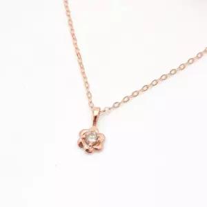 14k 꼬냑다이아 꽃 목걸이 OPPKN060 (6317157A)