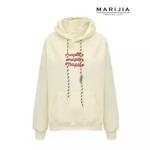 [마리지아][MARIJIA] 자수 레터링 기모 후드 티_MTEA42019