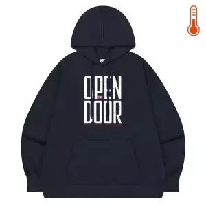 [A.I.P] 오픈 도어 기모 오버핏 후드티