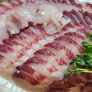 횟감용 보리 숭어회 필렛 300g (초장세트 증정)-2~4쪽 필렛,통영 조업 발송