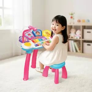 베베핀 드럼피아노 노래하는 멜로디 건반 실로폰 악기놀이 마이크 장난감 음악연주 어린이