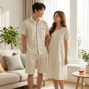 남성 면 레이온 꽃 나염  파자마(VPAS211M)