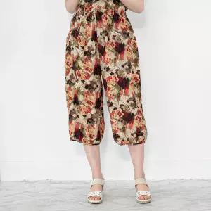 [모슬린]엄마옷 인견 7부 나염 통바지 614FGH607 마담중년여성빅사이즈50대60대