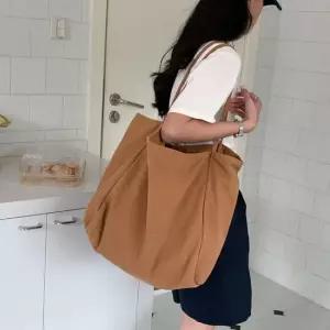 코튼 에코백 심플 4컬러 대용량 디자인 무지 패션가방 데일리가방