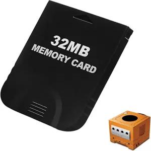 32MB 507 블록 고속 게임큐브 메모리 카드 닌텐도 및 Wii 콘솔 액세서리 키트와 호환되는 게임 블랙