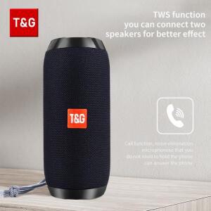 블루투스 스피커 T&G TG117 휴대용 TWS 사운드 박스 방수 야외 스테레오 서라운드 지원 TF FM 라디오