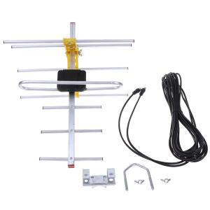야외 100 마일 증폭 8 야기 안테나 TV, 10dB 장거리 UHF, FM 1 개