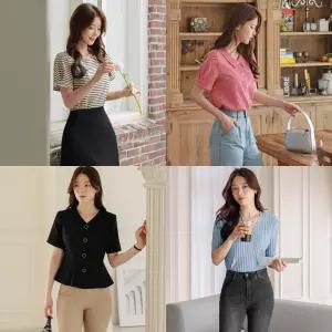 [여름신상]빅사이즈추가/하객룩블라우스/결혼식/쉬폰/남방/티셔츠/가디건/니트/결혼식룩/오피스룩/모직