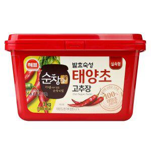 해표 순창궁 태양초 고추장 3kg 재래식 된장 양념 쌈장