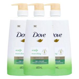 도브 스칼프 너리싱 샴푸 680ml 3개