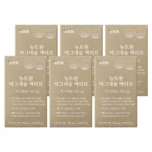 뉴트원 마그네슘 액티브 350mg 약사개발 간편섭취 성인 임산부 청소년 영양제 6bx