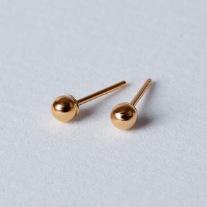 [니지쥬얼리] 14K GOLD 3mm 골든볼 이어링