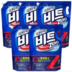 라이온코리아 비트 액체세제 일반용 파우치 리필 2L 5개
