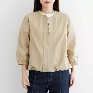 (~88size)[THE BLACK] 글레어스트링볼륨점퍼 OUE1078