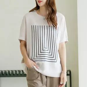 (~88size)우보스퀘어린넨티셔츠 TBD3499