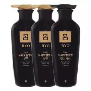 려 진생보 두피모발영양 샴푸 400ml x2 + 컨디셔너 400ml