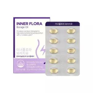 뉴오리진 이너플로라 보라지유 감마리놀렌산 600mg×60캡슐 1개 월경전