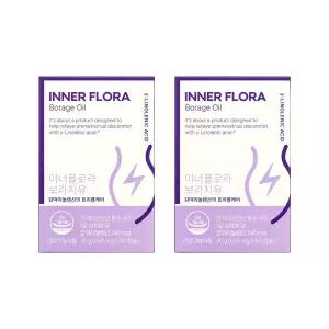 뉴오리진 이너플로라 보라지유 감마리놀렌산 600mg×60캡슐 2개 월경전불편감