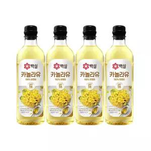 백설 카놀라유 900ml x4개