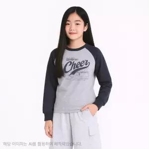 더데이걸 HC37 빈티지 배색 레글런 맨투맨 THE DAY GIRLS 여아 주니어 아동복 TGMA25T