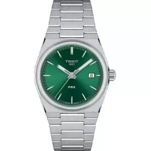[Tissot] 티쏘 PRX 쿼츠 35mm 그린 다이얼 스틸 여성용 시계 T137.210.11.081.00