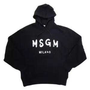 MSGM 엠에스지엠 브러쉬드 로고 후드 티셔츠 2000MDM515 200001 99)