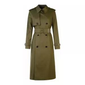 버버리 BURBERRY Long Cotton Blend Trench Coat 8093046)