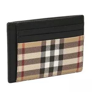 버버리 BURBERRY Check Money Clip Card Case 8069821) 빈티지 체크 머니 클립 카드 케이스)