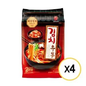 한일식품 본고장 제면명가 김치우동 2인분 440g x 4개