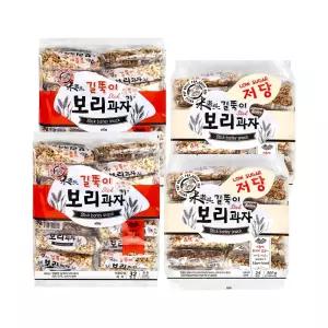 엉클팝 길쭉이 보리과자 2종 (길쭉이 400g 2개+저당 보리과자 300g 2개) 총 4개