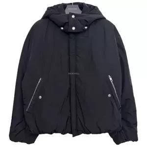 우영미 25FW 블랙 패디드 후드 자켓 W253JP15963B