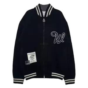 우영미 25FW 베이스볼 집업 니트 스웨터 W253KN31539B