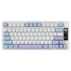 지클릭커 OFFICEPRO WK50 사일런스 M RGB 무소음 방수 무선 블루투스 78 (SkyCity) 키보드
