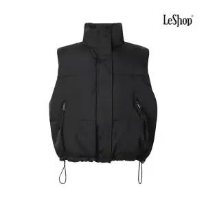 르샵 정상가:69,000원 ㅣ 데일리 하이넥 밑단 스트링 포켓 패딩 베스트 DO4VW008A