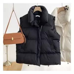 위시드 정상가:59,000원 ㅣ 하이넥 데일리 스트링 포켓 패딩 베스트 WIADVT001